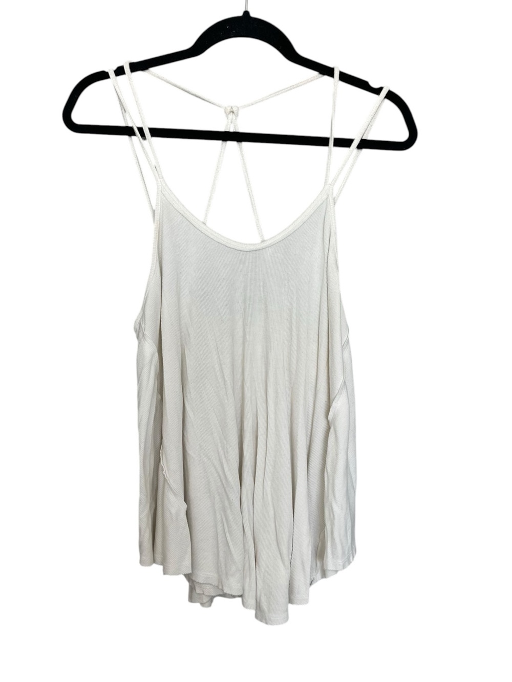 Free People Cream Double-Strap Flowing Tank Top